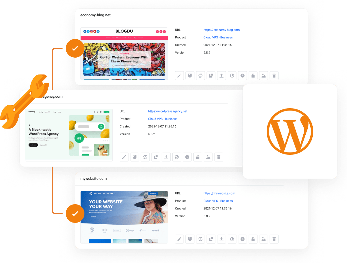 WordPress Hosting - All-in-one WordPress dashboard