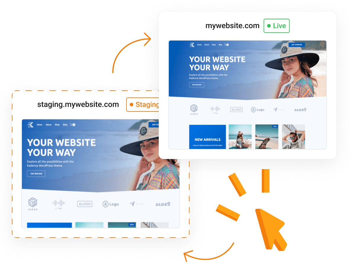 WordPress Hosting - One-click WordPress staging environment